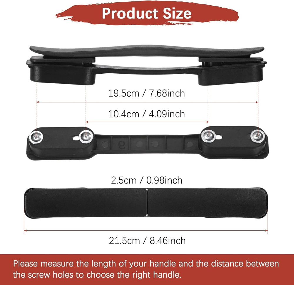 Luggage Replacement Handle [2PCS] -Plastic Handle Grip Carry Strap with Screws f
