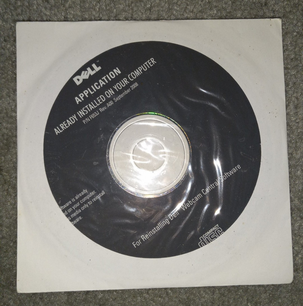 Dell Application CD 0F660J for Reinstalling Webcam Central Software