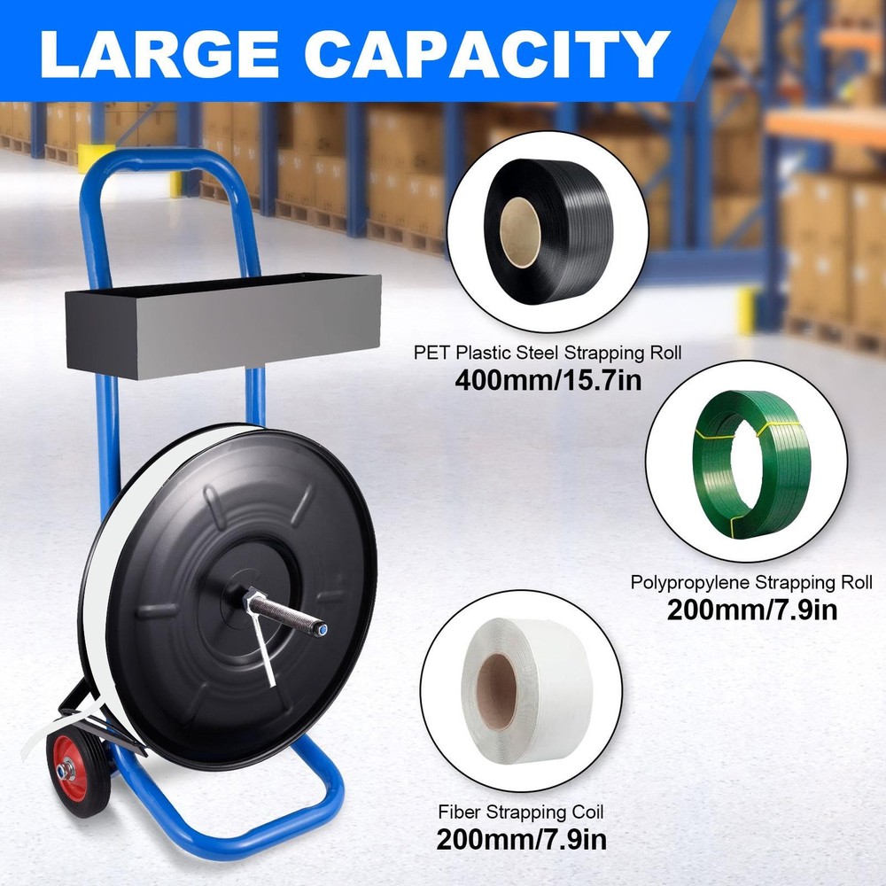 Strapping Cart for PET/PP Polyester Straps with Core