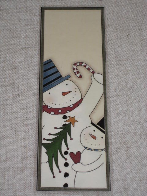 PRIMITIVE SNOWMAN LAMINATED BOOKMARK CS1219