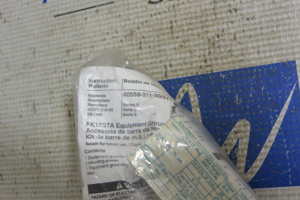 NEW PK18GTA SQUARE D GROUNDING BAR KIT