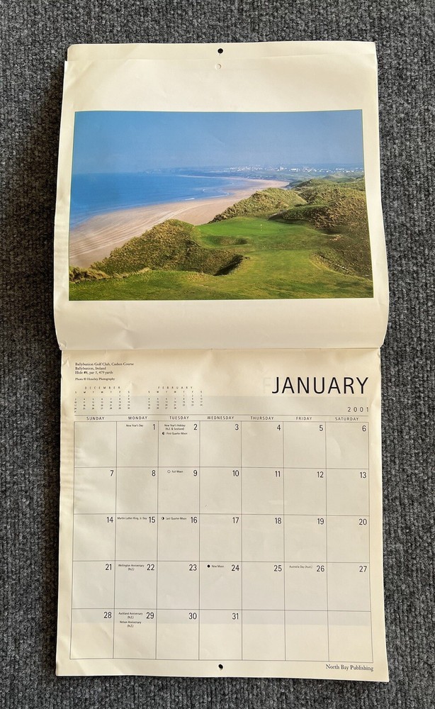 Great Golf 2001 Calendar World Golf Courses
