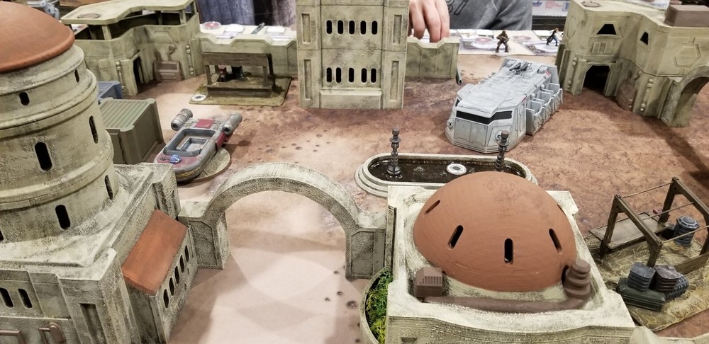 Open Second Level Corner Desert Building for 28mm Legion Sci-fi Tabletop Terrain