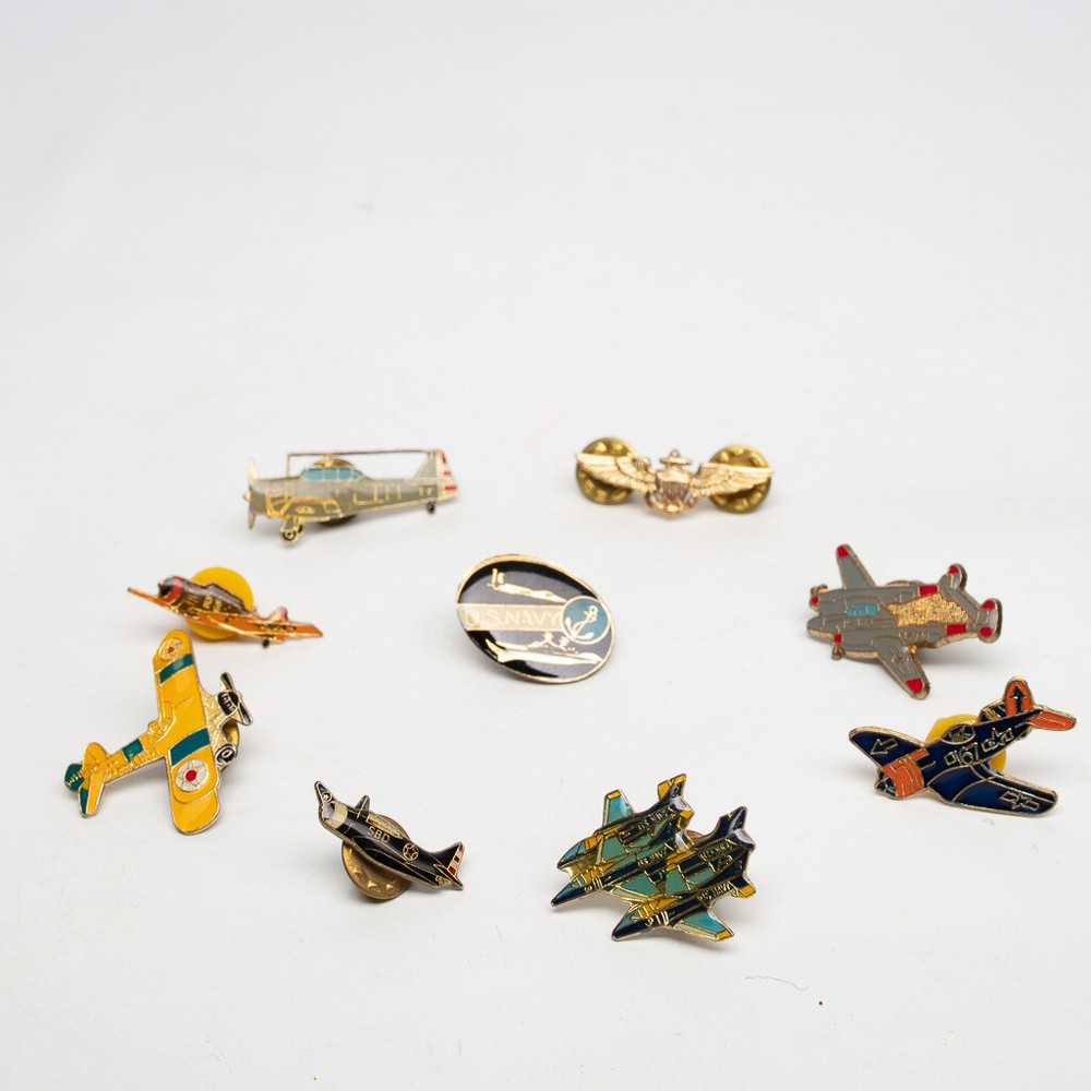 Vintage Navy Airplane Pins Lot