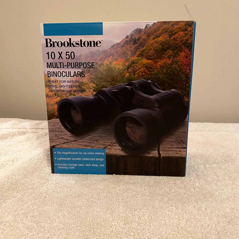 Brookstone 10x50 Multi Purpose Binoculars With Case in Excellent Condition