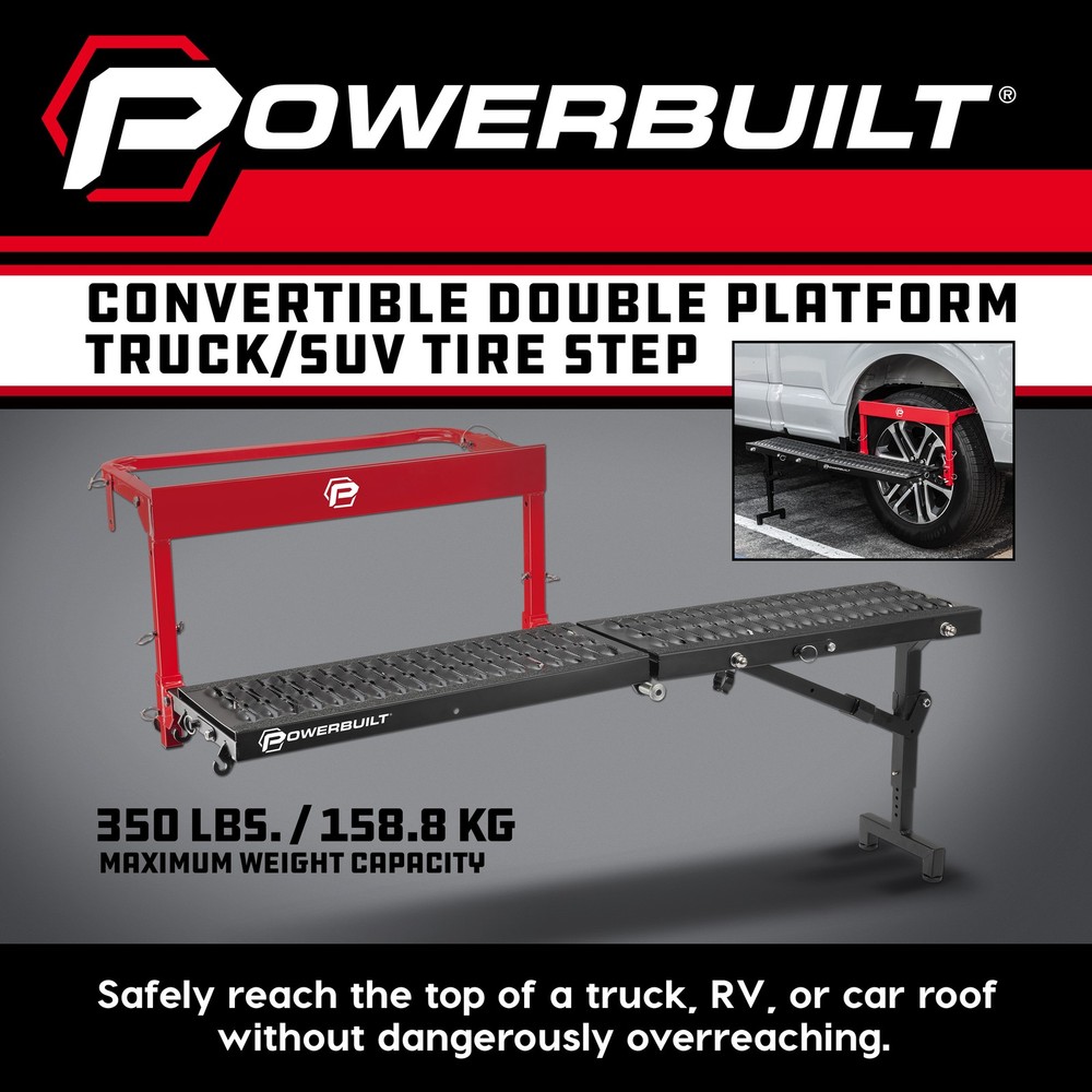 Powerbuilt Double Platform Truck/SUV Tire Step - 941916ECE