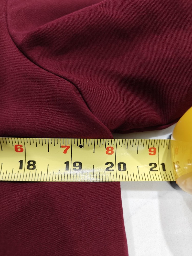 FIGS Technical Collection Red Burgundy Scrub Top Short Sleeve Button Up Medium