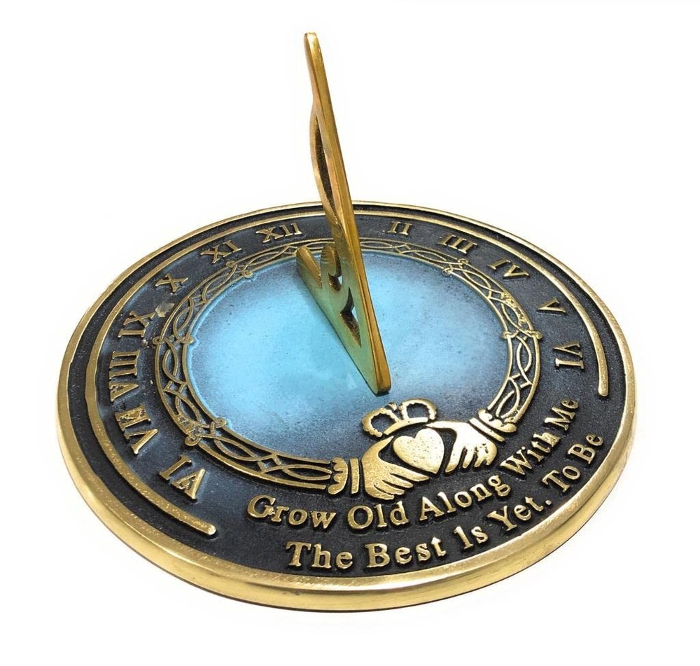 Brass Sundial Grow Old with Me