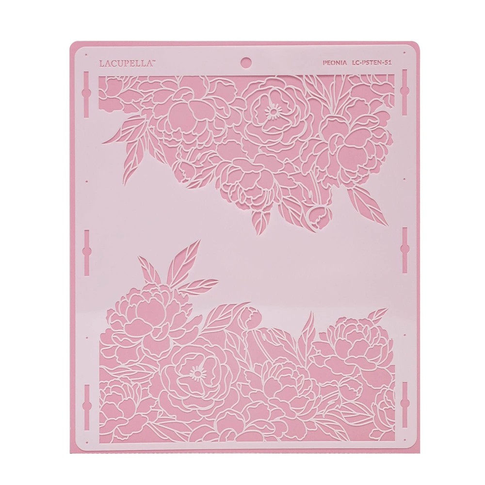 Large Cake Decorating Stencil PEONIA Peony Flower Pattern