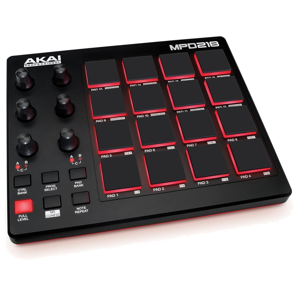 Portable USB MIDI Controller with 16 MPC Drum Pads