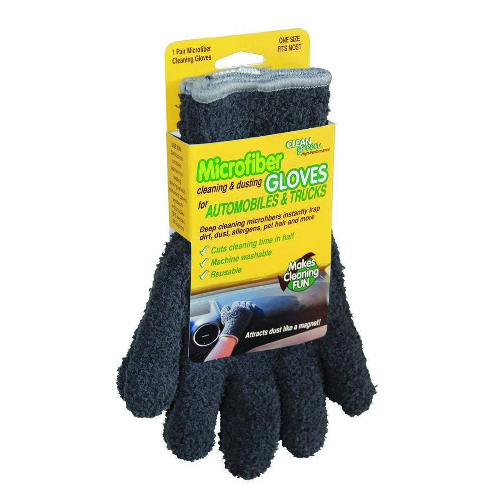 CleanGreen® Microfiber Auto Cleaning & Dusting Gloves