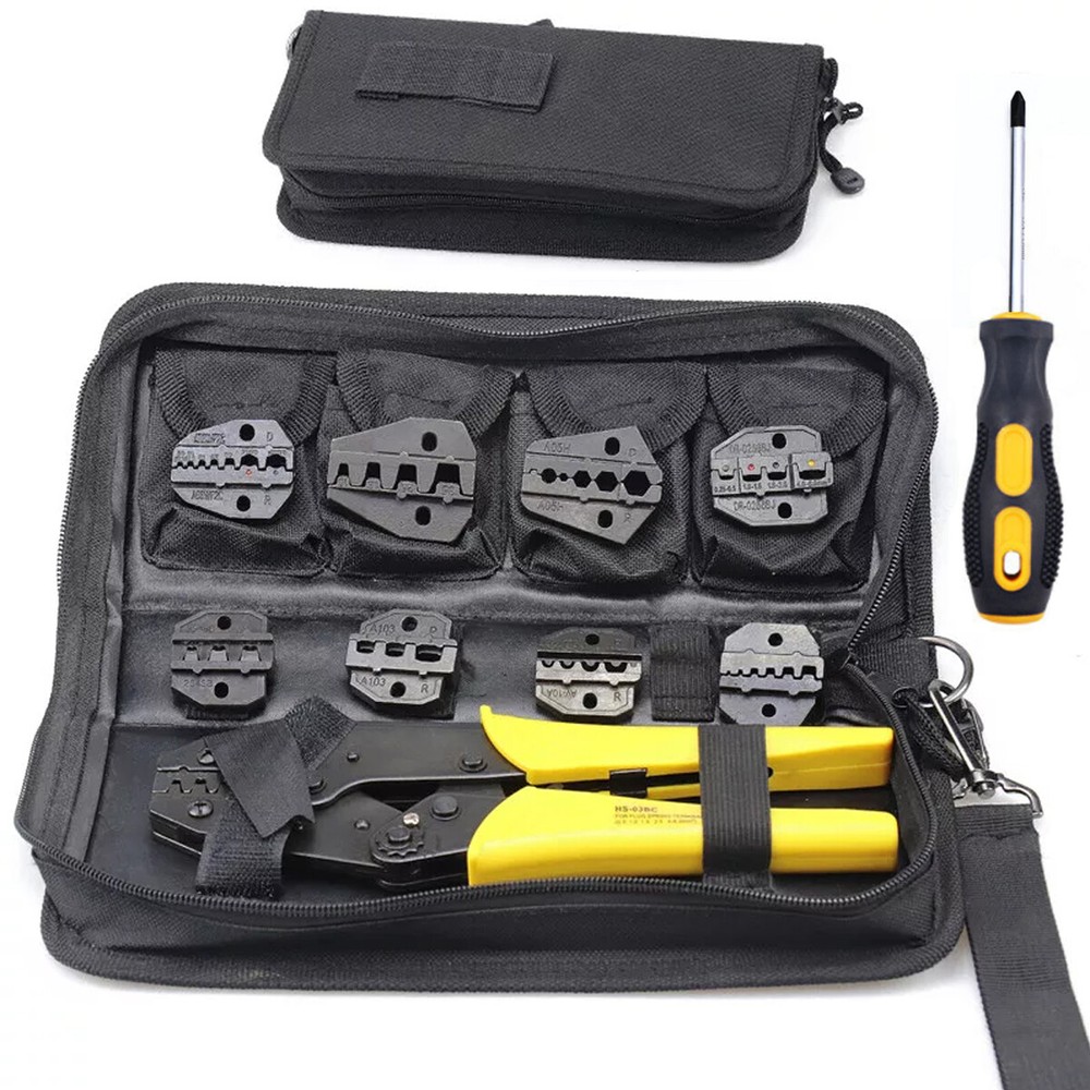 Ratchet Crimper Plier Crimping Tool Cable Wire Connectors Electrical Terminals