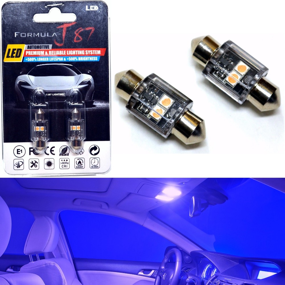 LED Light Canbus Error Free DE3022 5W Purple Two Bulb Interior Dome Replace Lamp