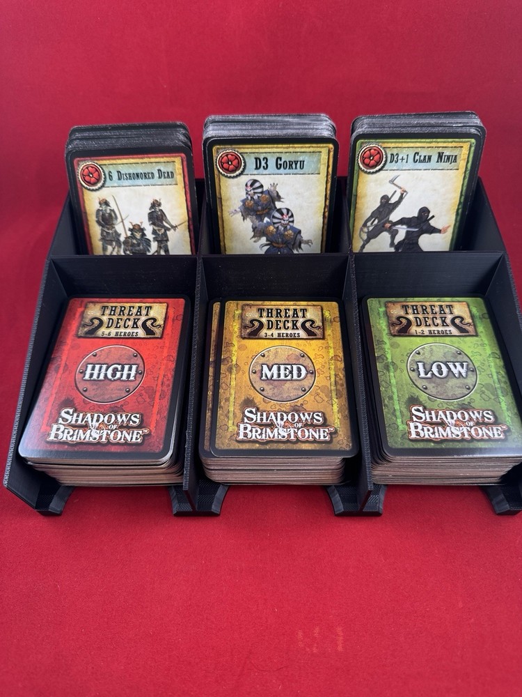 3 Bay Medium Card Draw and Discard Trays