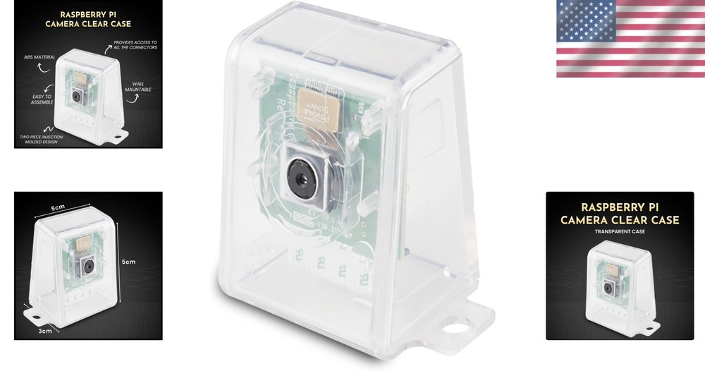 Lightweight & Protective Raspberry Pi V2 Camera Case - Assemble in 30 Seconds