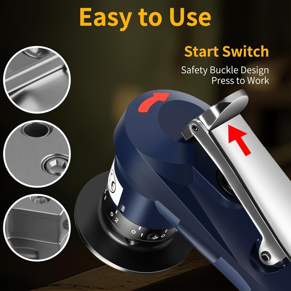 2 in 1 Pneumatic Chamfering Tool - Mini Air Chamfer Tool for C & R Deburring, 45