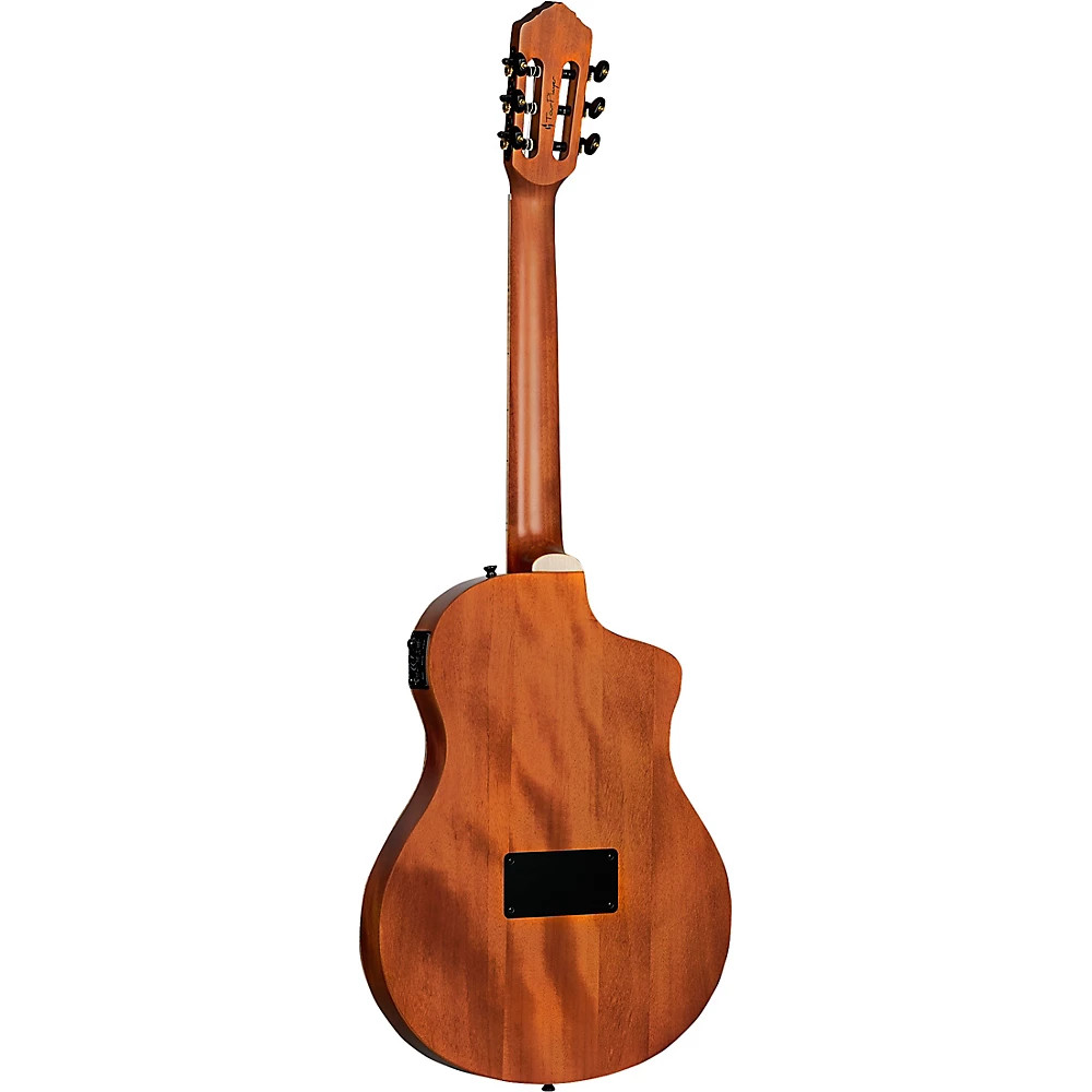 Ortega TourPlayer Deluxe Left-Handed Nylon-String A/E Guitar Blue Burst
