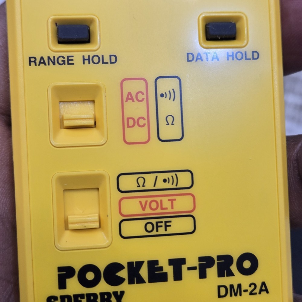 Yellow Pocket Pro Sperry (DM-2A) Digital Multimeter With Case