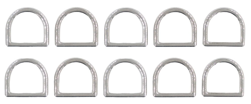 3/4" D Rings-Nickel Plated Zinc-Diecast-for 3/4 webbing Various Quantities