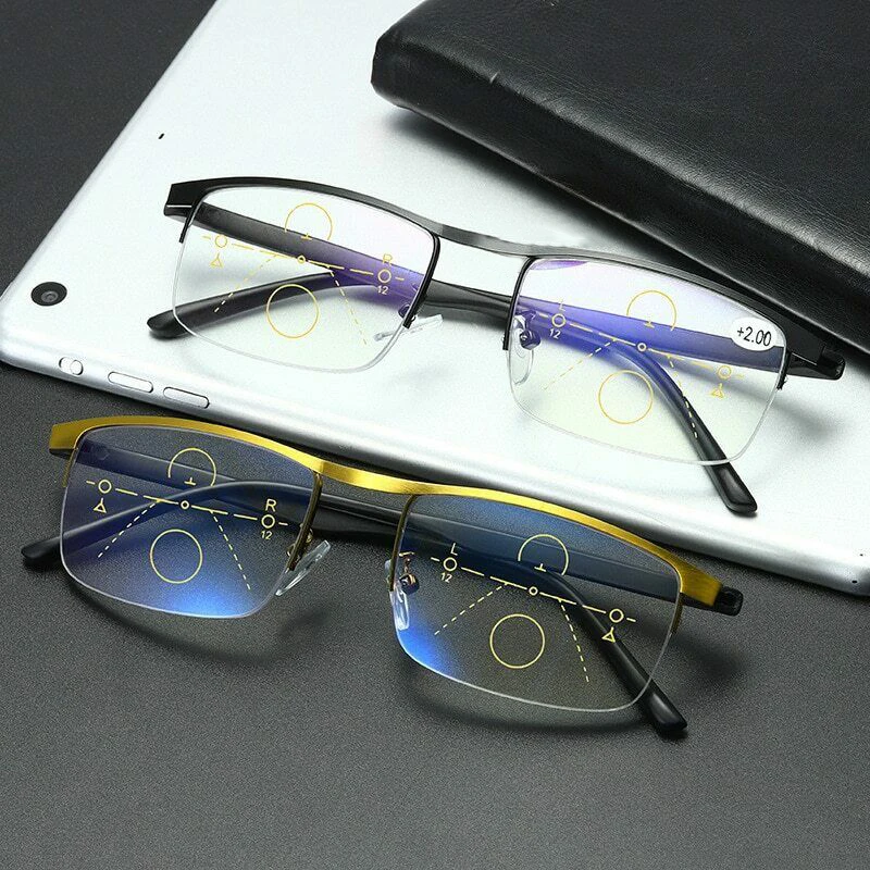German Intelligent Color Progressive Auto Focus Reading Glasses Classic Durable