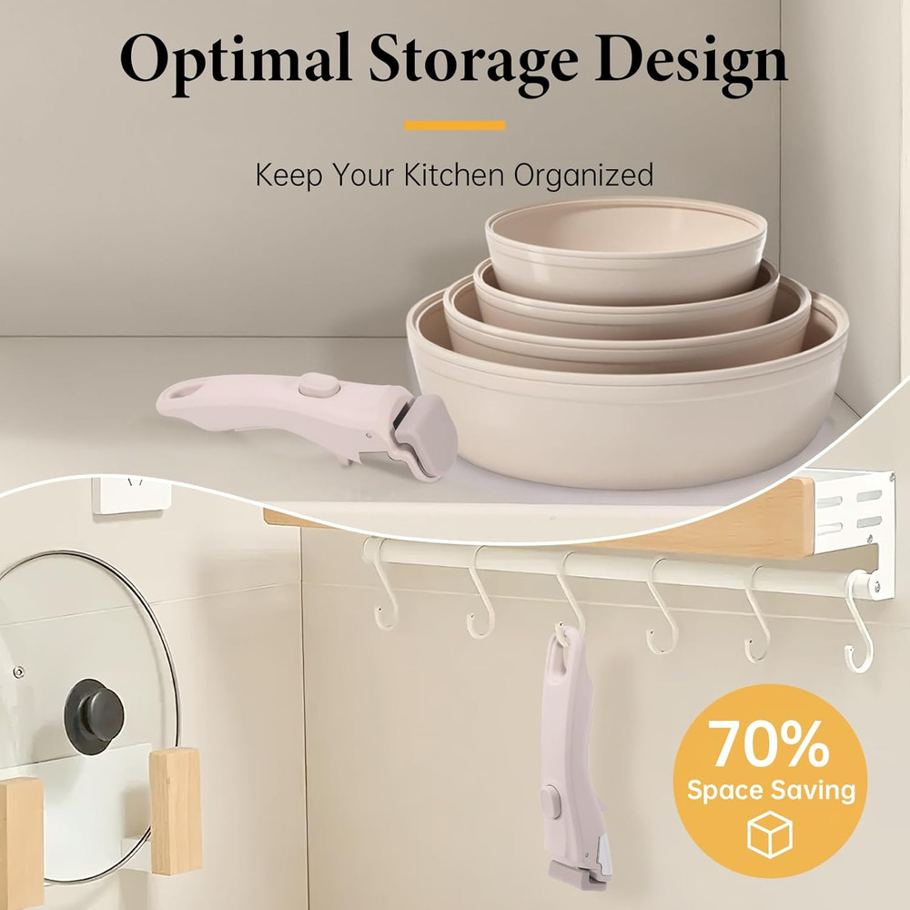 Removable Pot Handle, Universal Pan Handle, Replacement for Pots and Pans, Fits