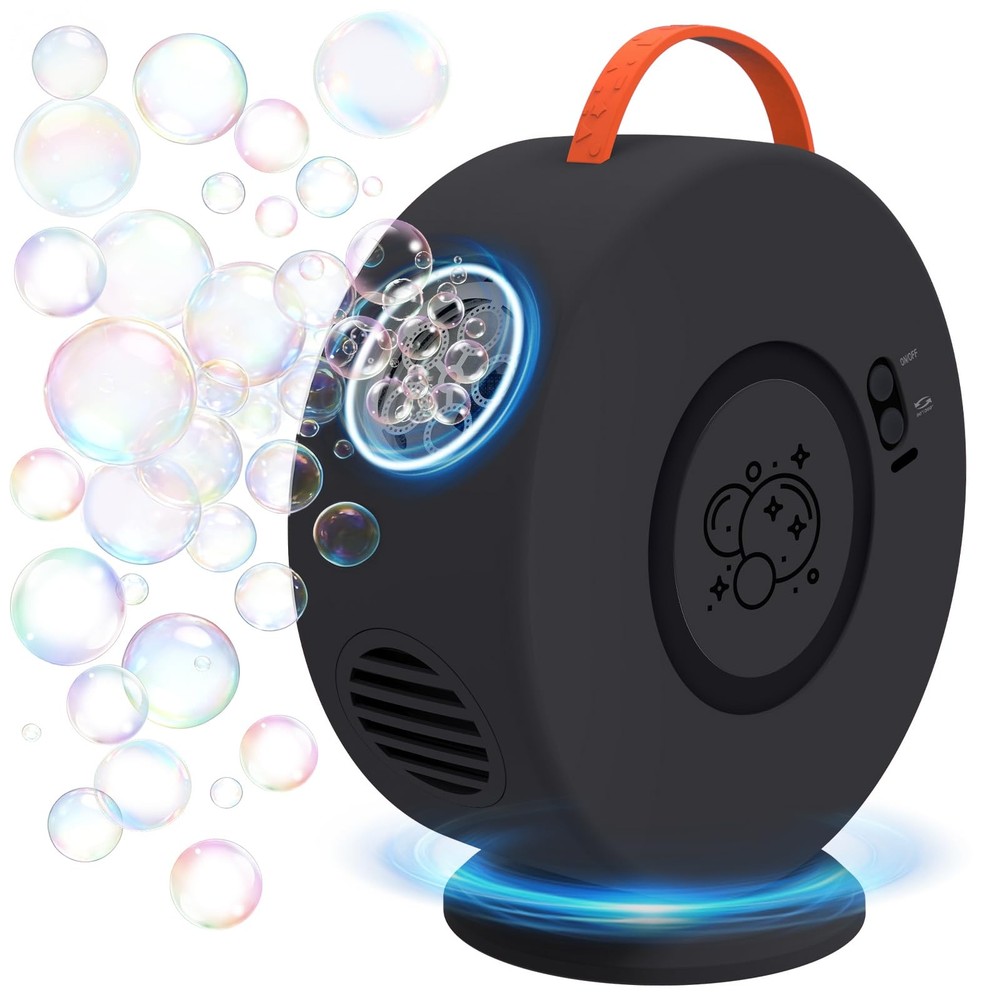 Bubble Machine Automatic Blower for Kids 5.2 x 8.3 x 9.3 inches, Black