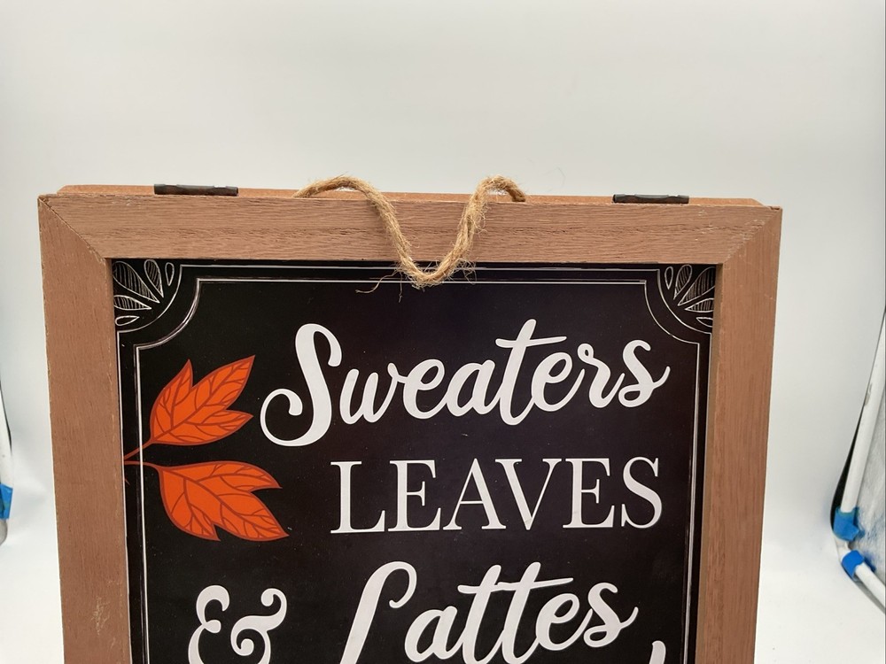 Decorative A-Frame Chalkboard Tabletop Easel With Fall-Themed Message