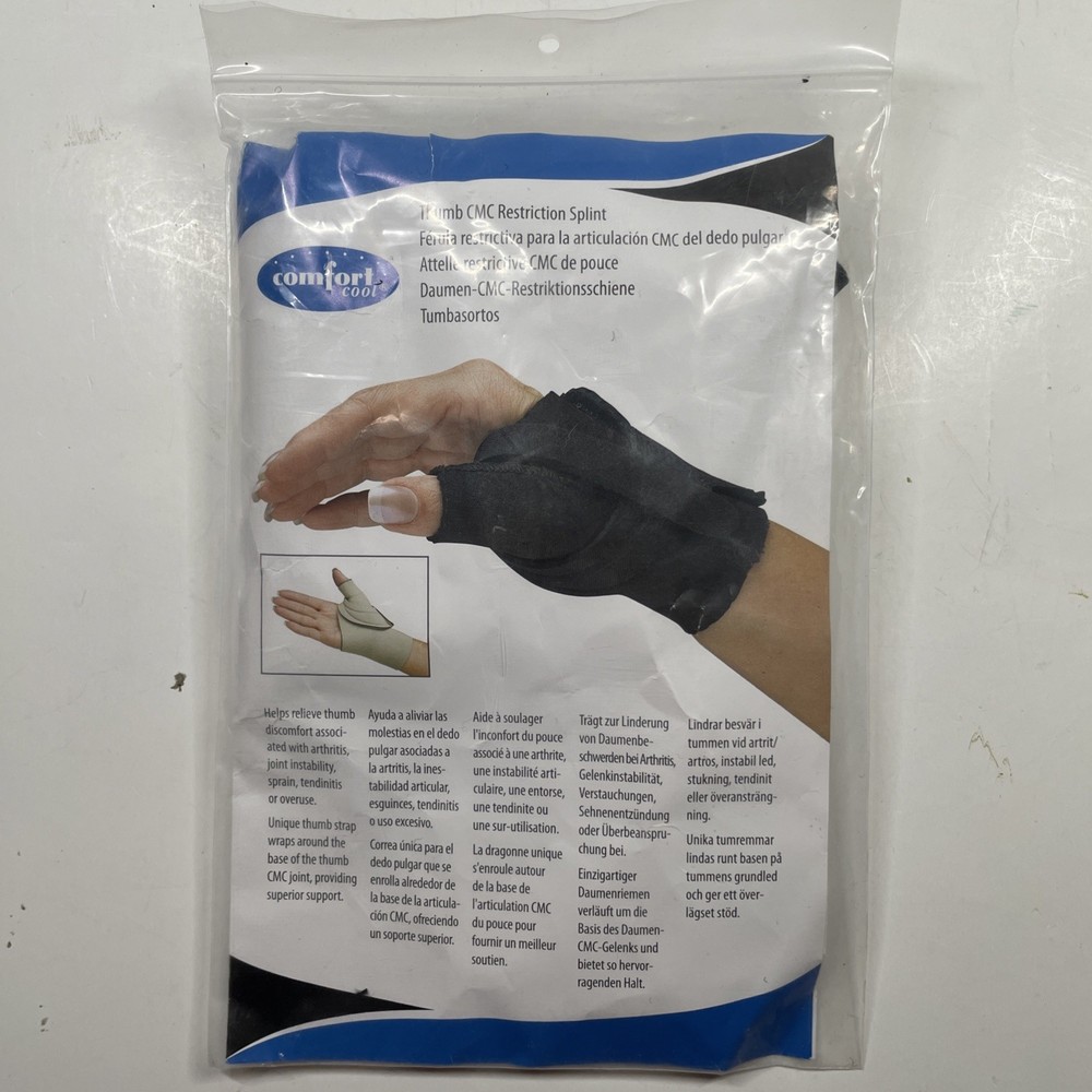 Comfort Cool Thumb Restriction Splint Left Medium+ NC79558 Black #TB8