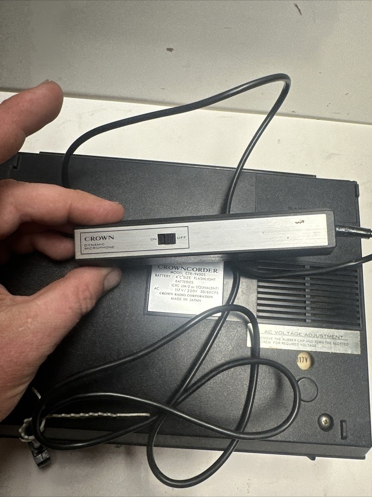 Crowncorder CTR-9450SCassette Recorder Solid State Japan Untested