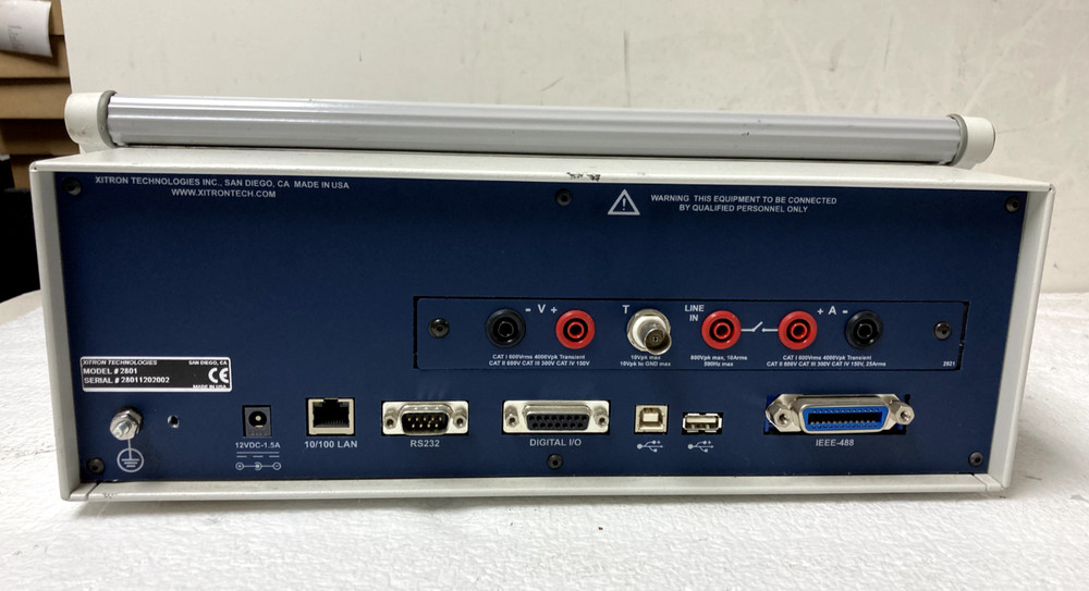 Xitron Technologies 2801 Single Channel Power Analyzer Screen Issue For Parts