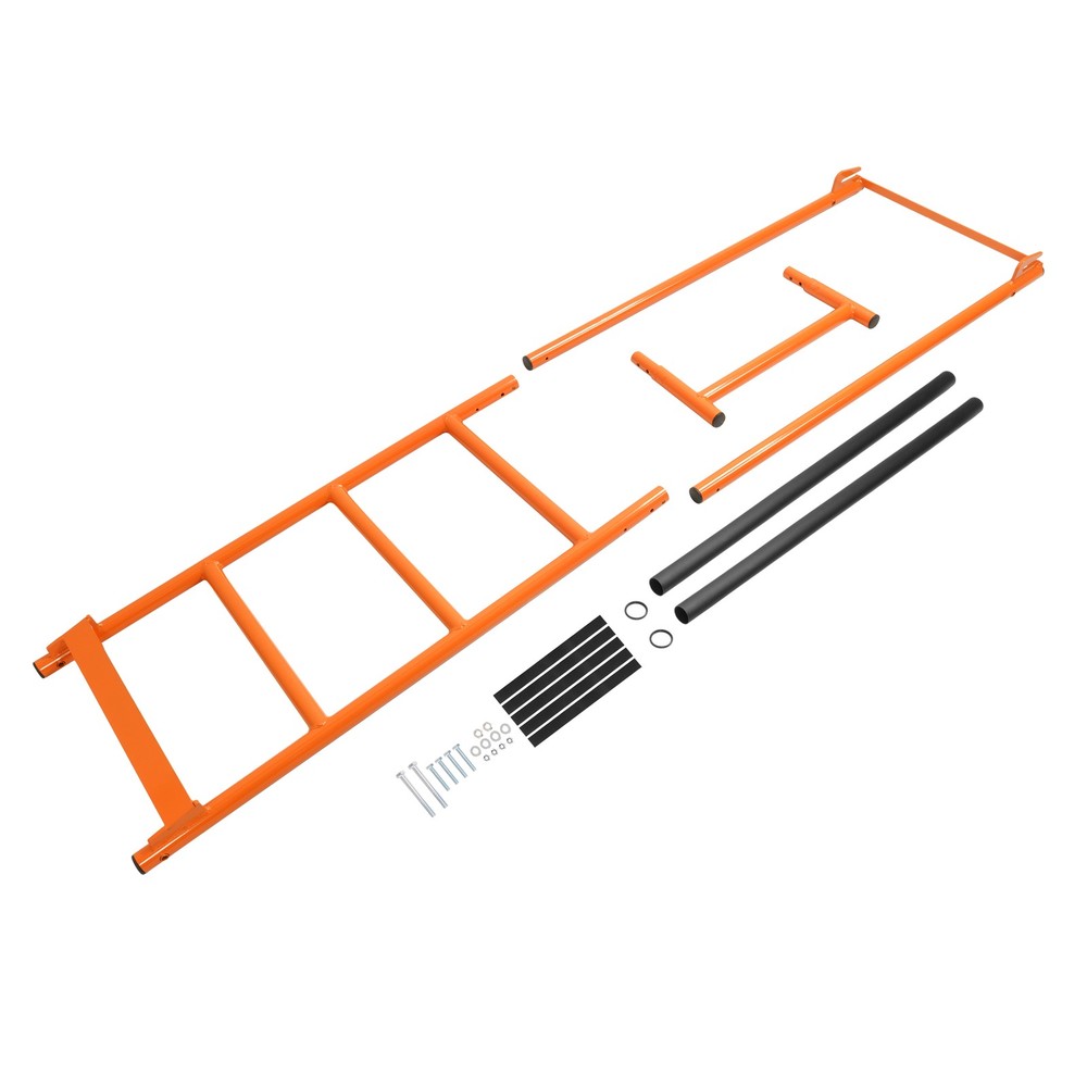 Orange 5 Step Utility Access Ladder Designed For Trailers With 48" Deck Rails