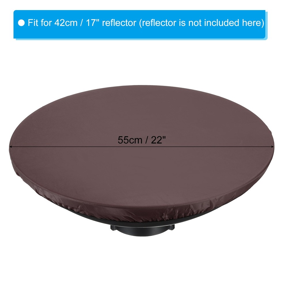 22" Soft Diffuser Lamp Cover Cloth Diffuser Lamp Sock for Flashing Brown