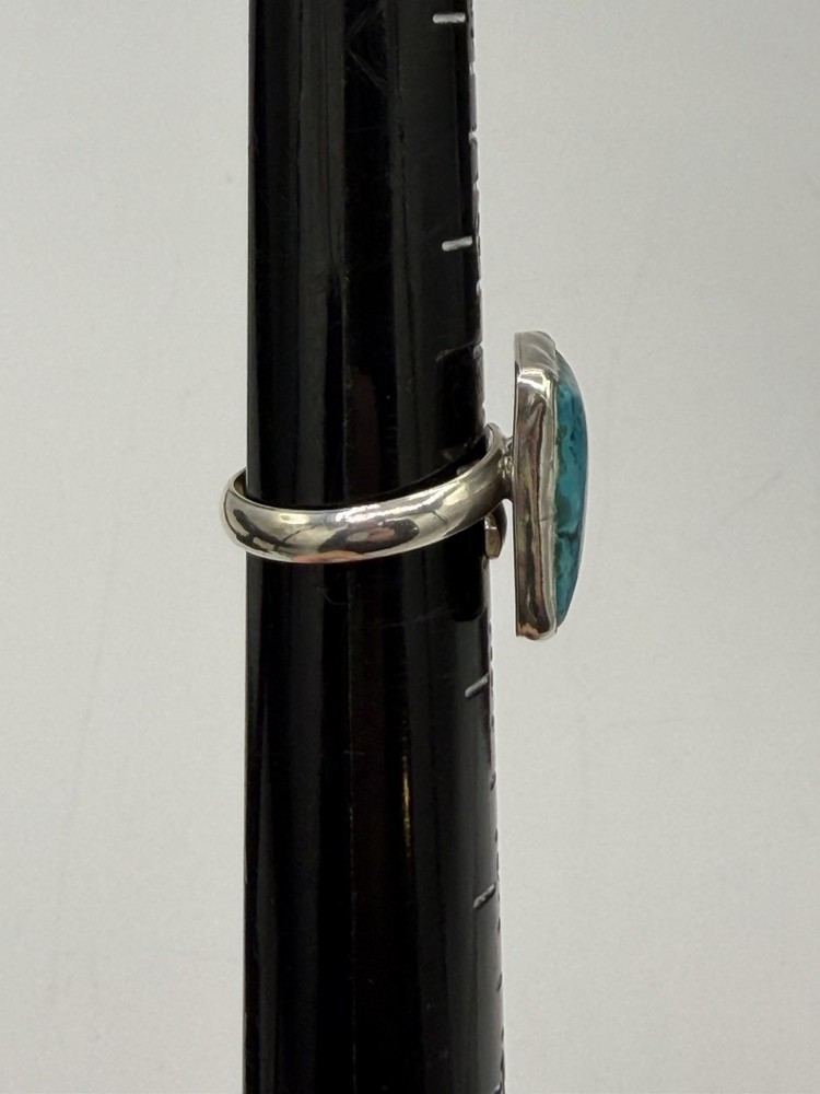 Vintage Signed Oscar’s Silver 950 Natural Stone Size 7+ Adjustable