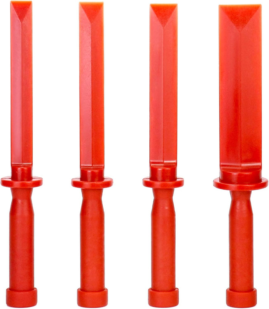 4pc Plastic Chisel Scraper Set | No-Marring, Chem-Resistant, 3/4–1-1/2 in Widths