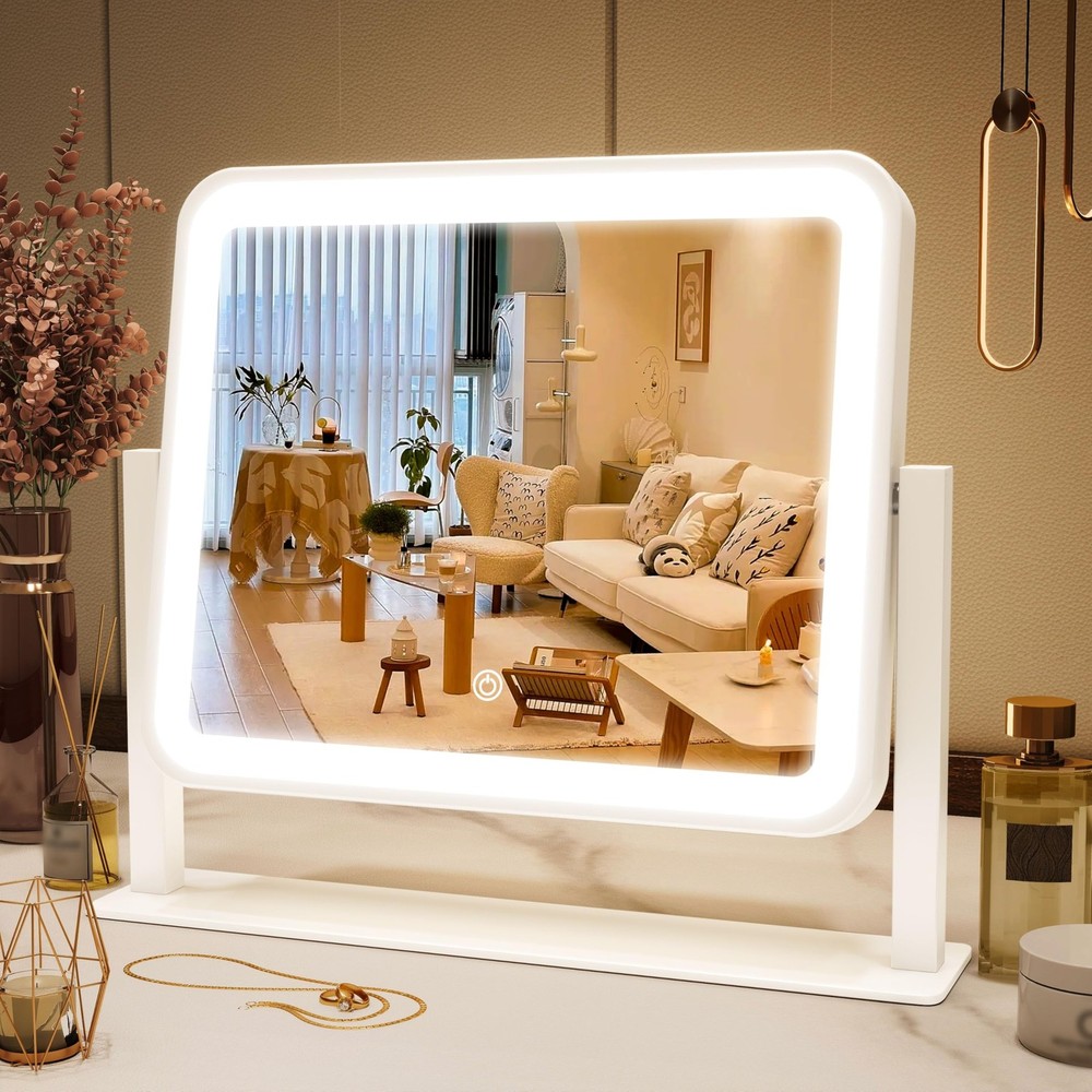 FENNIO Vanity Mirror with Lights 14"×12" Makeup Mirror with Lights,Lighted