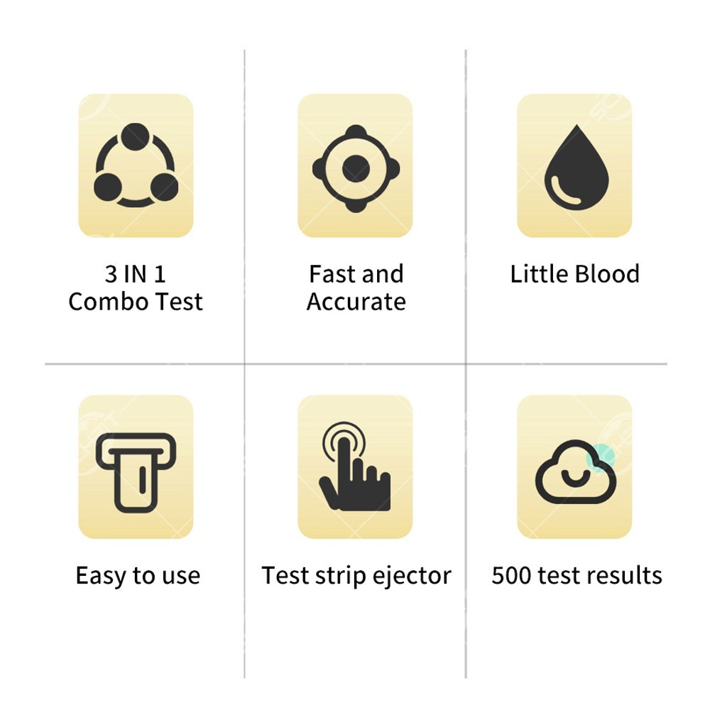 3 in 1 meter Multi-functional Analyzer (Blood Sugar, Uric Acid, Cholesterol)