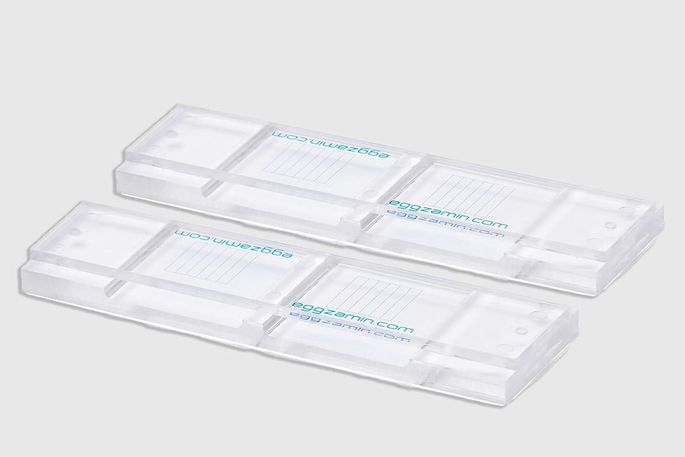 Bundle 2 McMaster Method Microscope Slides FEC Fecal Egg Count Double Chamber