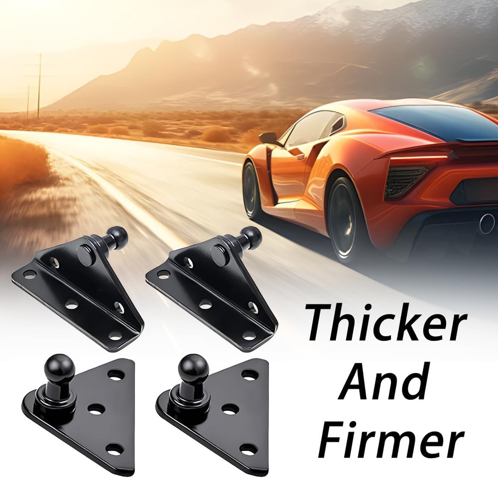 10MM Car Ball Stud Mounting Bracket, 4PCS Flat-Type Mounts with 16 Screws, Autom