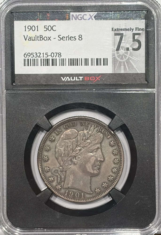 1901 Barber Half Dollar NGC XF-45