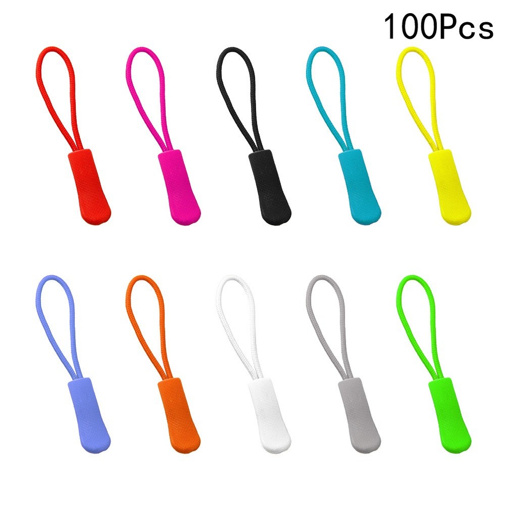 100PCS Injection Zipper Pull Head Rope TPU Pull Head Luggage Shoe Boots Apparel