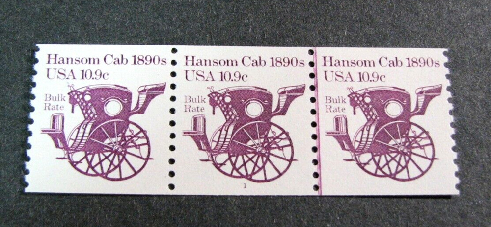 US PNC Stamp Scott# 1904 Hansom Cab 1982 P#1 MNH H314