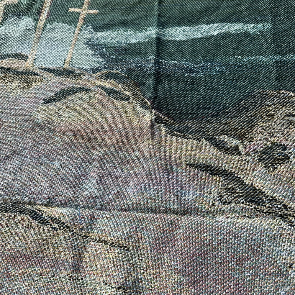 The Old Rugged Cross Tapestry Throw Blanket 49x61”