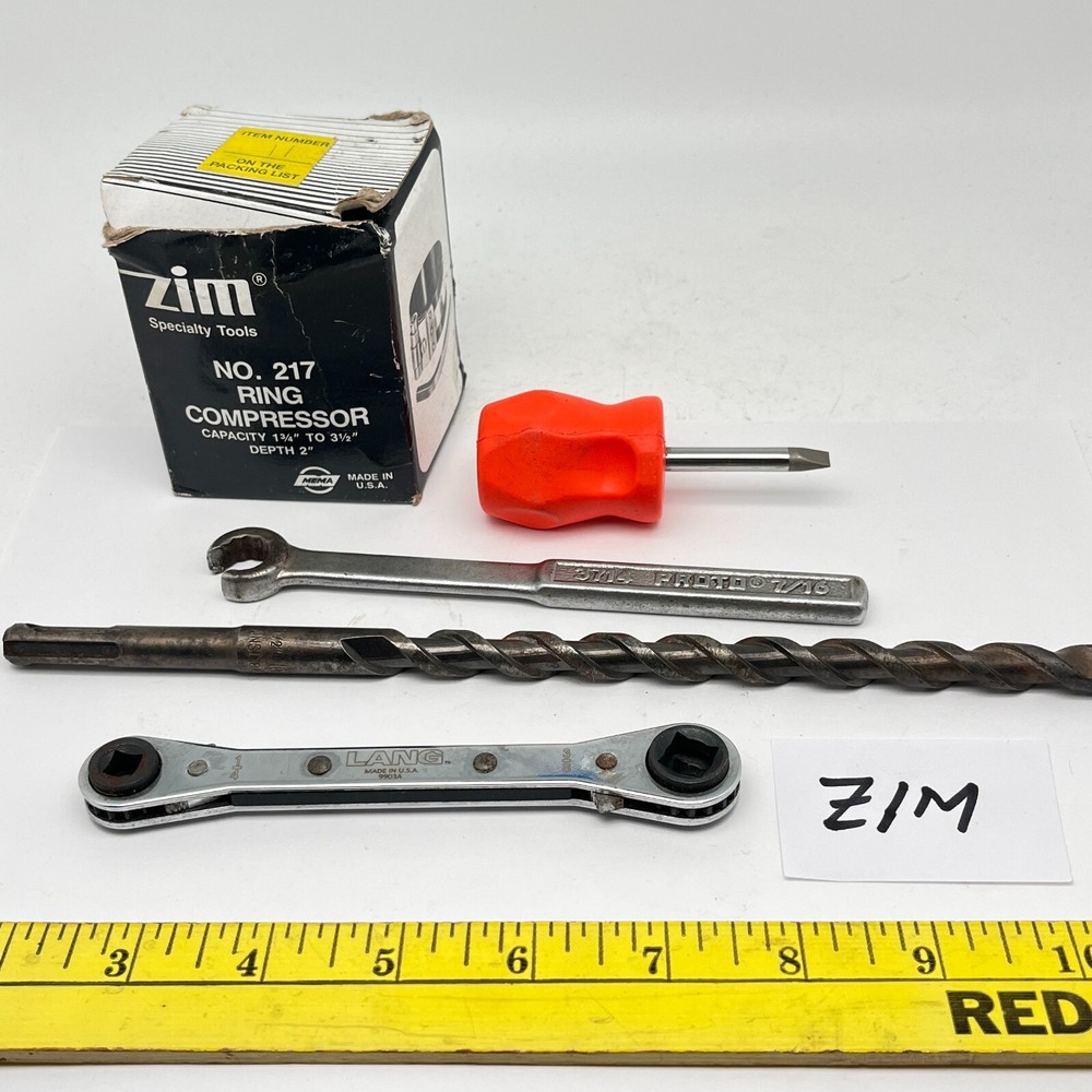 Misc Tools. ZIM No. 217 Ring Compressor Concrete Bit  Screwrdiver Wrench
