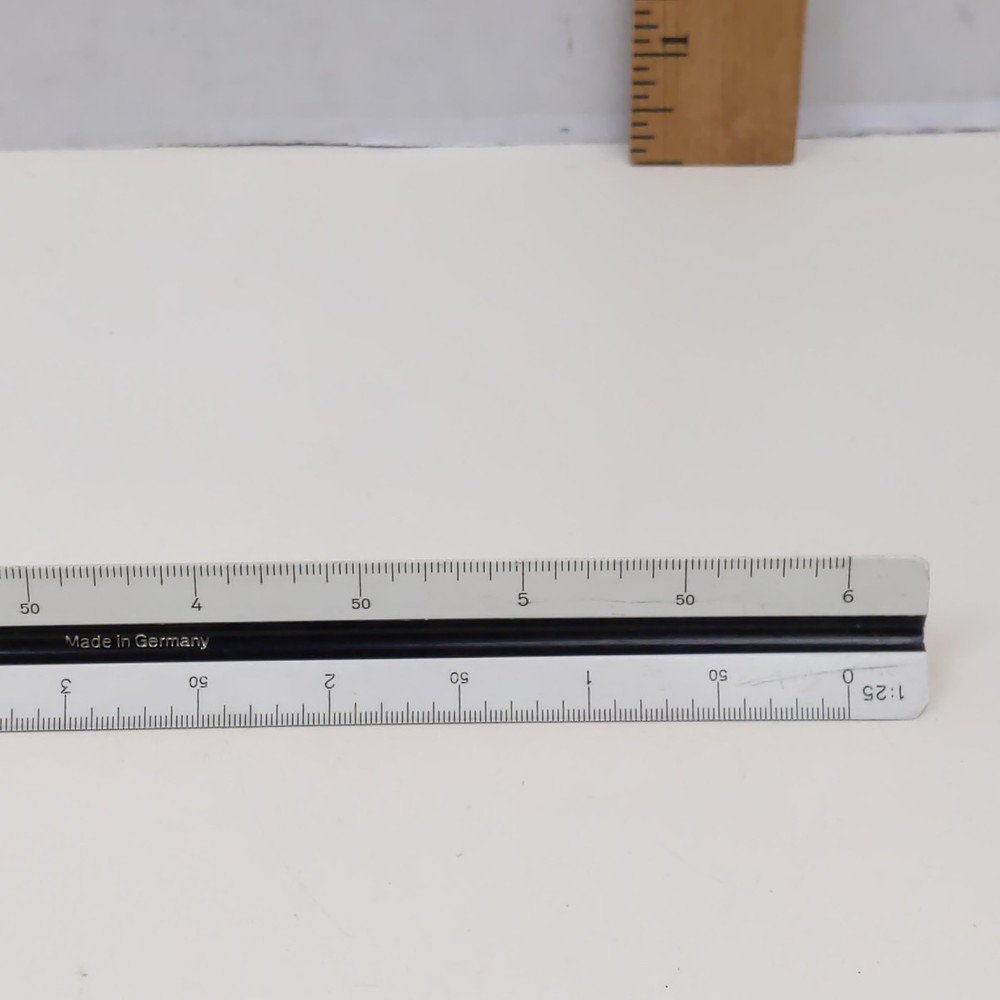 Fullerton 3725 Triangular Scale Ruler Made in Germany Architect Drafting