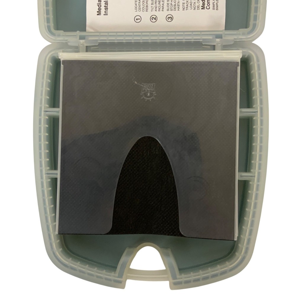 Laserline MediaZone 12 CD Storage Case With Instructions Teal & Clear Plastic