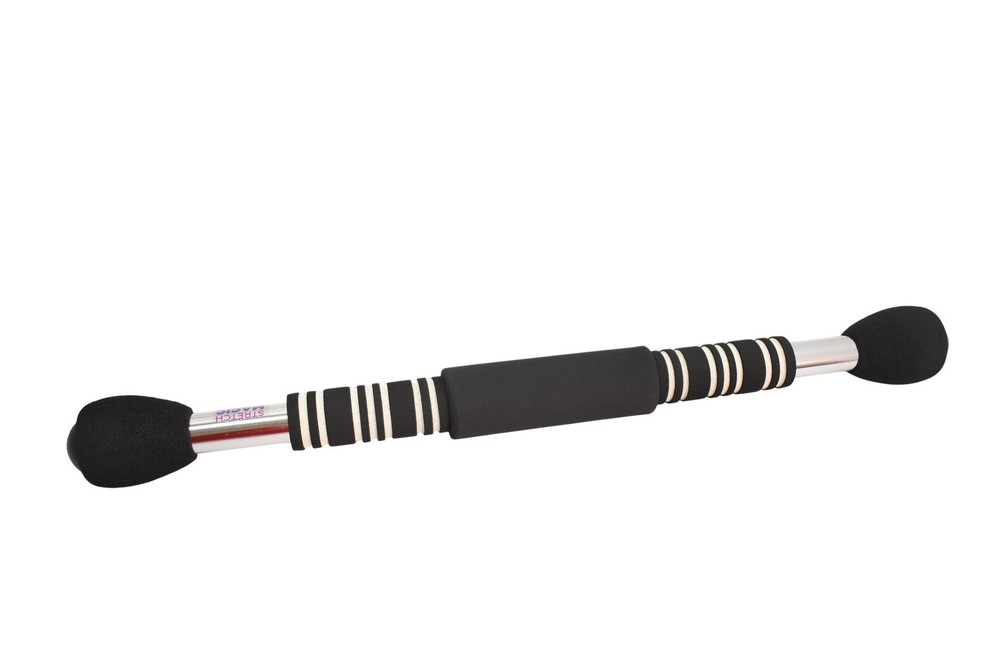 Stretch Magic Workout Bar Black Foam Grip Exercise Stick Home Gym Training Tool