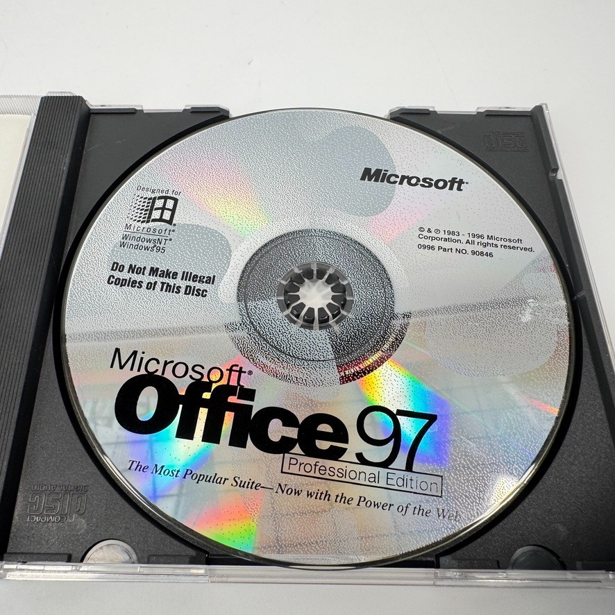 MICROSOFT OFFICE 97 Professional Edition (CD, 1997) w/ CD Key Code