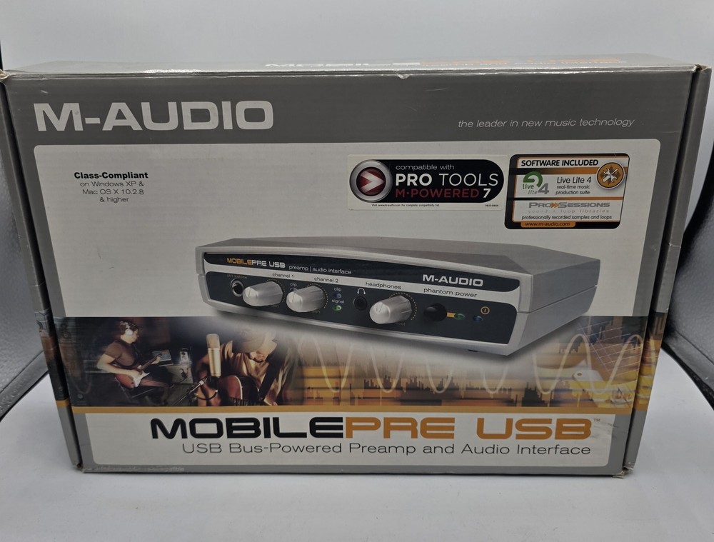 M-Audio MOBILEPRE USB 2 Channel Bus Powered Preamp & Audio Interface. Unit Only