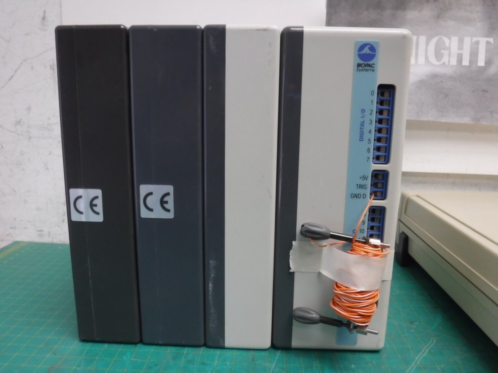 BIOPAC Systems Data Acquisition Modules W/ Cables & Accessories UIM100C + Oth MN