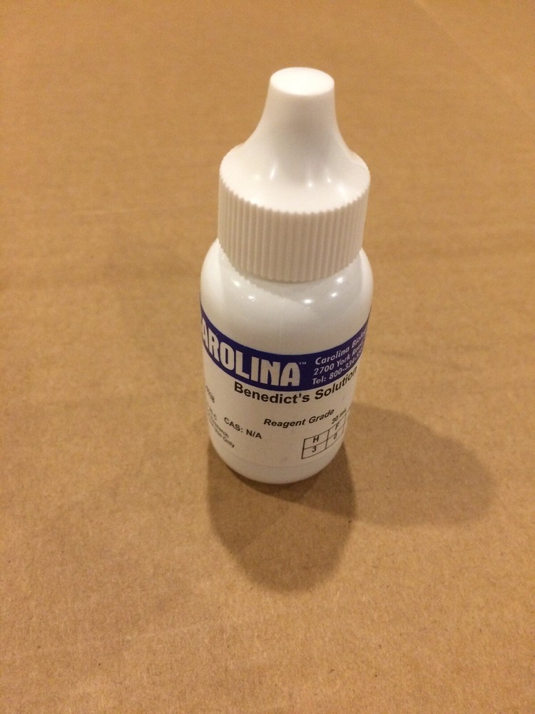 Benedict's Solution, 30 mL, Simple Sugar Test, Carolina Biological 97-4038